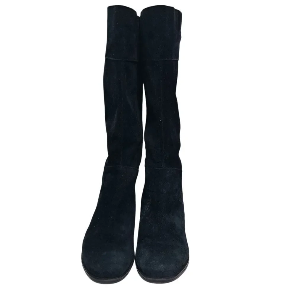 Naturalizer Demi Wide Width Leather Suede Boot Goth Missing Insert S 8.5WW Black